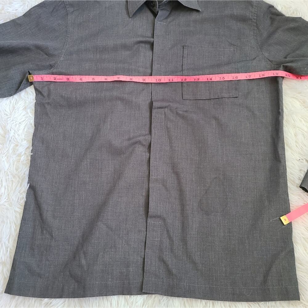 Conwell For Men Gray H&M Hook And Loop Dress Shirt Size Small - Picture 8 of 9